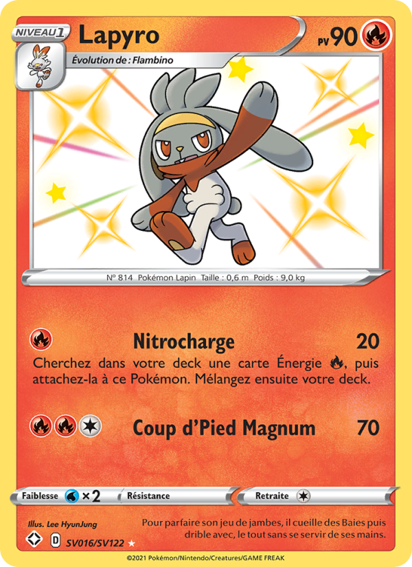 Lapyro SV016 — Glänzendes Schicksal (French Pokémon TCG card)