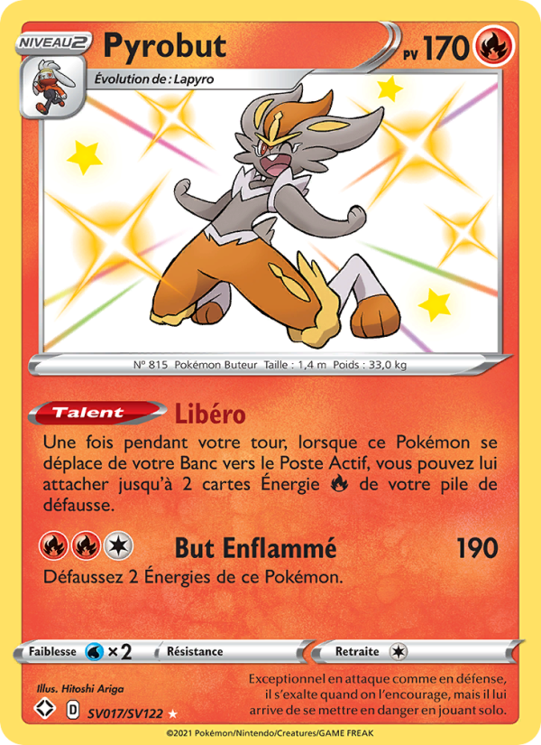 Pyrobut SV017 — Glänzendes Schicksal (French Pokémon TCG card)