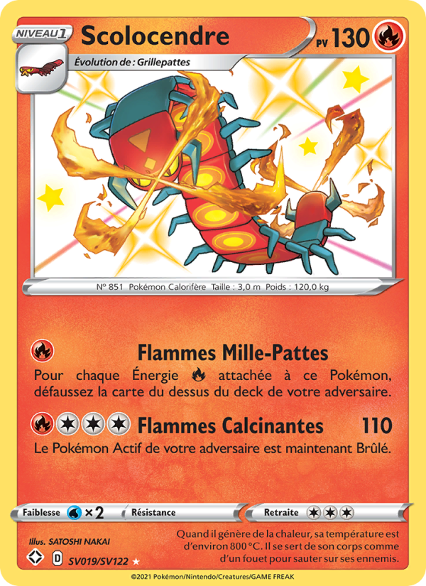 Scolocendre SV019 — Glänzendes Schicksal (French Pokémon TCG card)