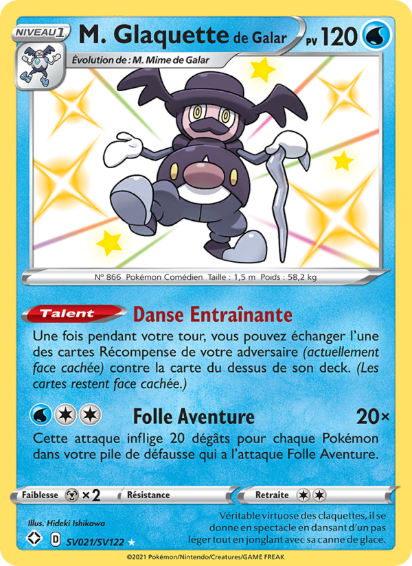 M. Glaquette de Galar SV021 — Glänzendes Schicksal (French Pokémon TCG card)
