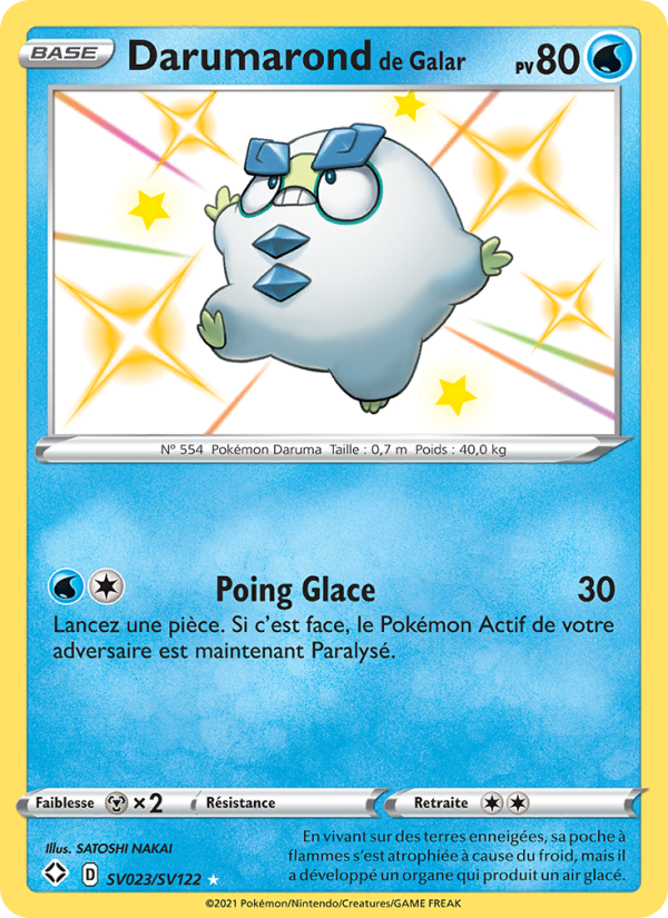 Darumarond de Galar SV023 — Glänzendes Schicksal (French Pokémon TCG card)