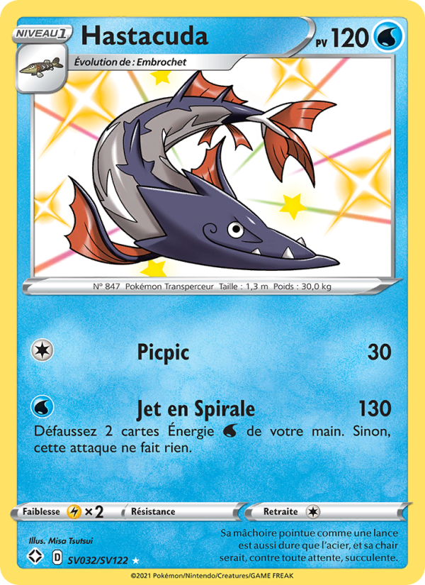 Hastacuda SV032 — Glänzendes Schicksal (French Pokémon TCG card)