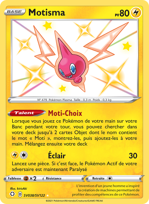 Motisma SV038 — Glänzendes Schicksal (French Pokémon TCG card)