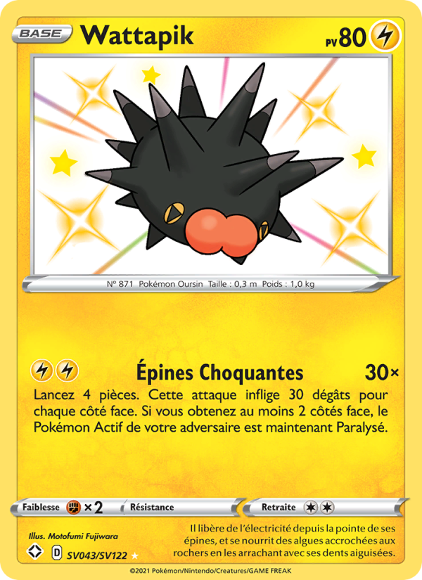 Wattapik SV043 — Glänzendes Schicksal (French Pokémon TCG card)