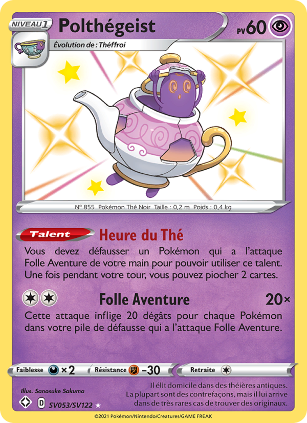 Polthégeist SV053 — Glänzendes Schicksal (French Pokémon TCG card)