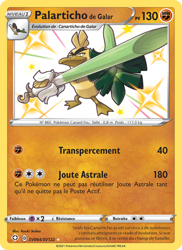 Palarticho de Galar SV064 — Glänzendes Schicksal (French Pokémon TCG card)