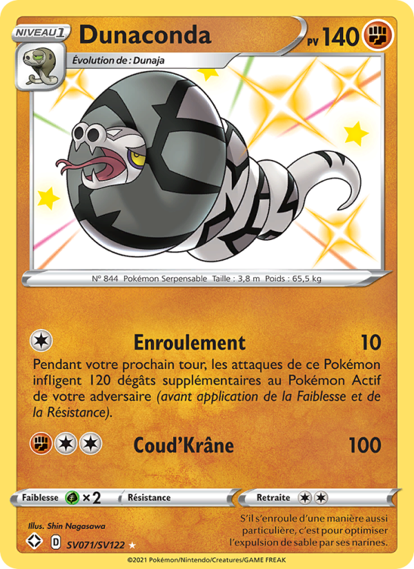 Dunaconda SV071 — Glänzendes Schicksal (French Pokémon TCG card)