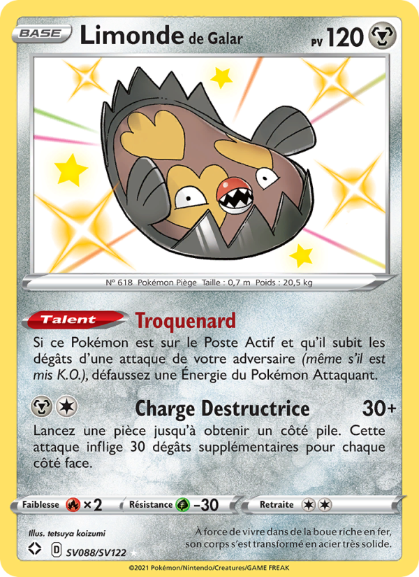 Limonde de Galar SV088 — Glänzendes Schicksal (French Pokémon TCG card)
