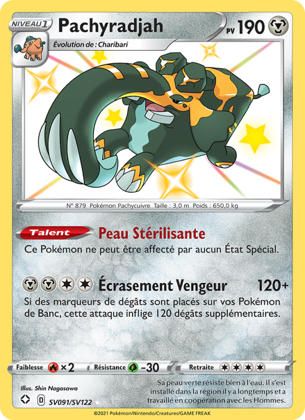 Pachyradjah SV091 — Glänzendes Schicksal (French Pokémon TCG card)