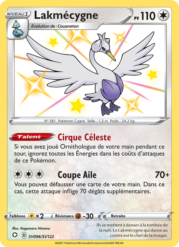 Lakmécygne SV096 — Glänzendes Schicksal (French Pokémon TCG card)