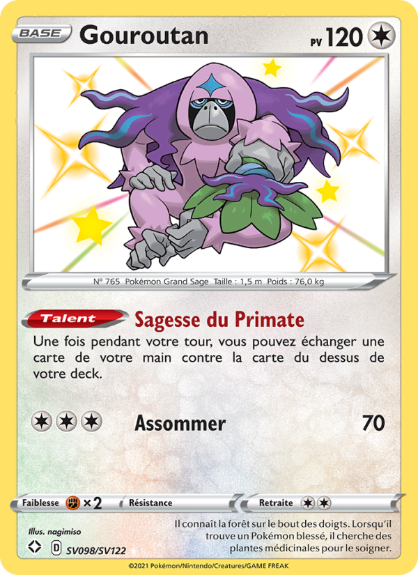 Gouroutan SV098 — Glänzendes Schicksal (French Pokémon TCG card)