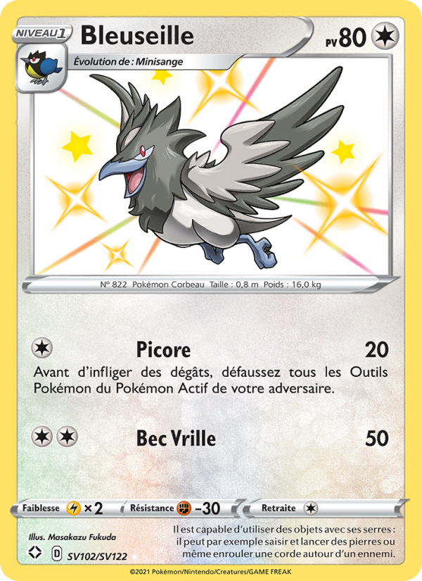 Bleuseille SV102 — Glänzendes Schicksal (French Pokémon TCG card)