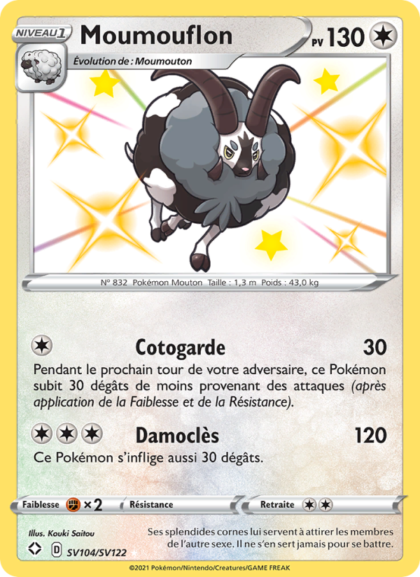 Moumouflon SV104 — Glänzendes Schicksal (French Pokémon TCG card)
