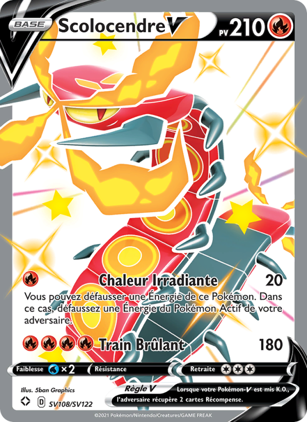Scolocendre V SV108 — Glänzendes Schicksal (French Pokémon TCG card)