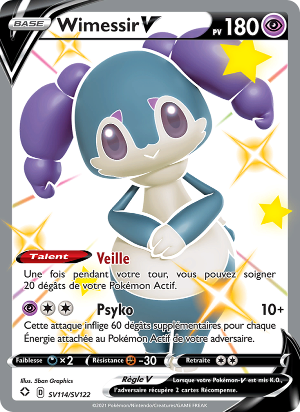 Wimessir V SV114 — Glänzendes Schicksal (French Pokémon TCG card)