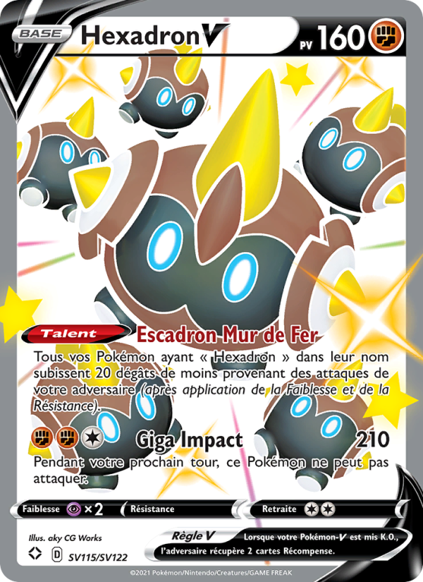 Hexadron V SV115 — Glänzendes Schicksal (French Pokémon TCG card)
