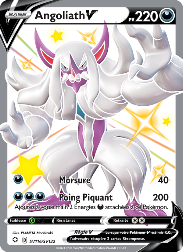 Angoliath V SV116 — Glänzendes Schicksal (French Pokémon TCG card)