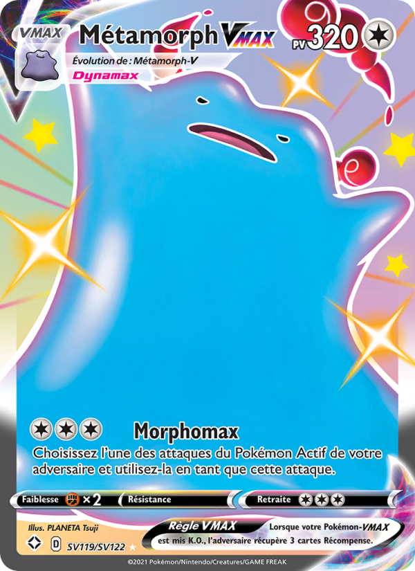 Métamorph VMAX SV119 — Glänzendes Schicksal (French Pokémon TCG card)