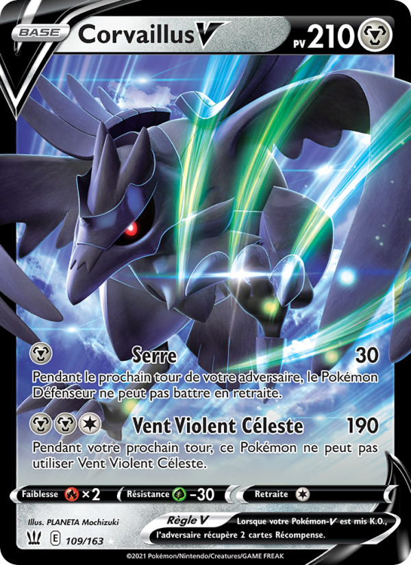 Corvaillus V 109 — Battle Styles (French Pokémon TCG card)