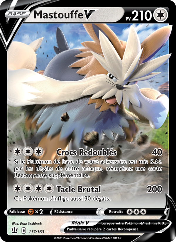 Mastouffe V 117 — Battle Styles (French Pokémon TCG card)