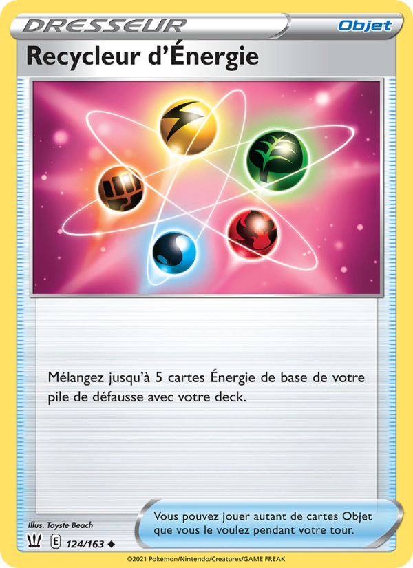Recycleur d'Énergie 124 — Battle Styles (French Pokémon TCG card)
