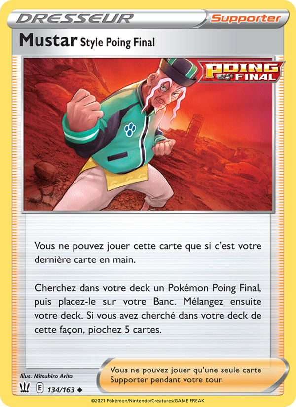 Mustar Style Poing Final 134 — Battle Styles (French Pokémon TCG card)