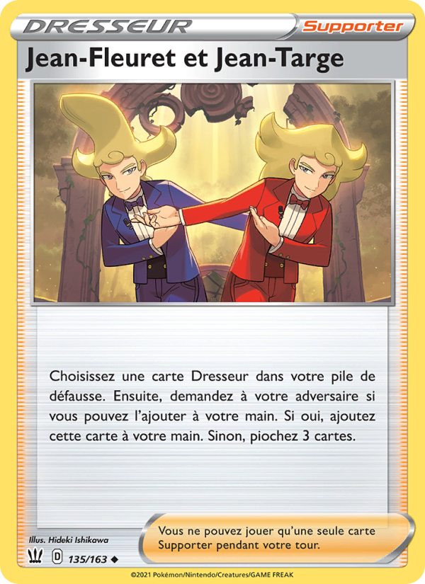 Jean-Fleuret et Jean-Targe 135 — Battle Styles (French Pokémon TCG card)