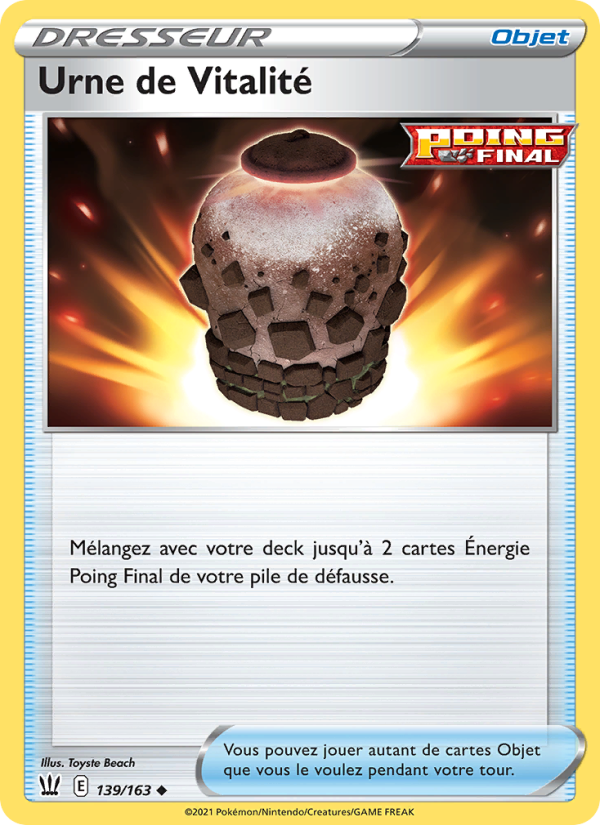 Urne de Vitalité 139 — Battle Styles (French Pokémon TCG card)