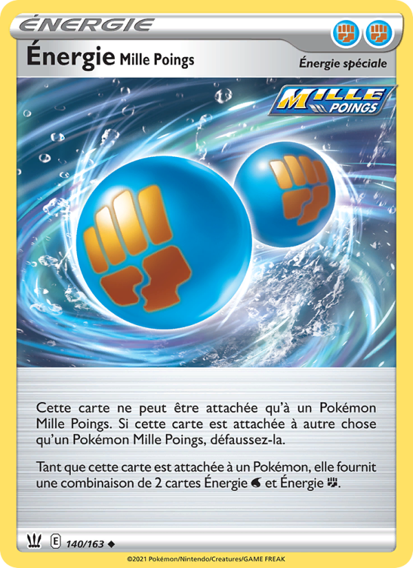 Énergie Mille Poings 140 — Battle Styles (French Pokémon TCG card)