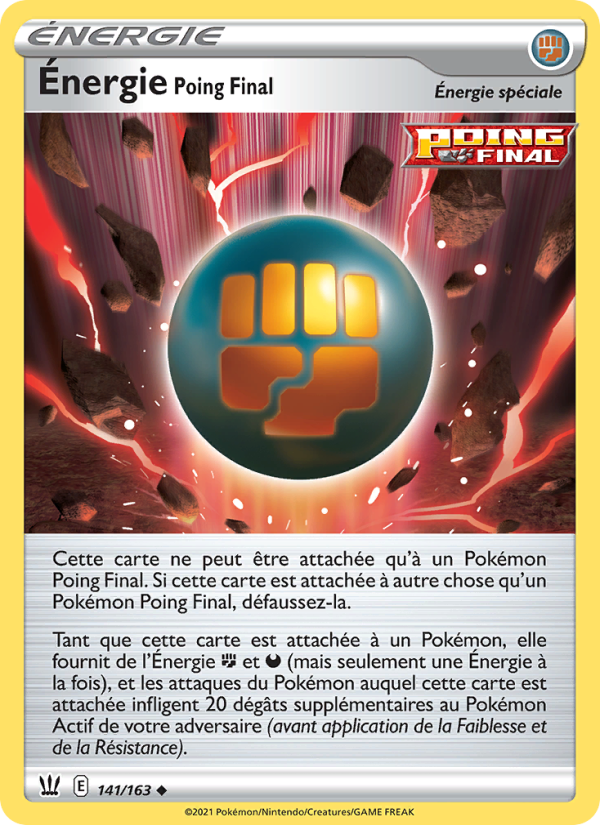 Énergie Poing Final 141 — Battle Styles (French Pokémon TCG card)
