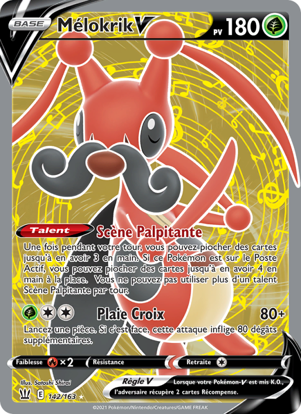 Mélokrik V 142 — Battle Styles (French Pokémon TCG card)