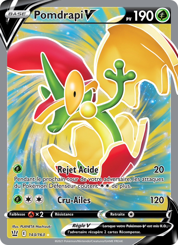 Pomdrapi V 143 — Battle Styles (French Pokémon TCG card)