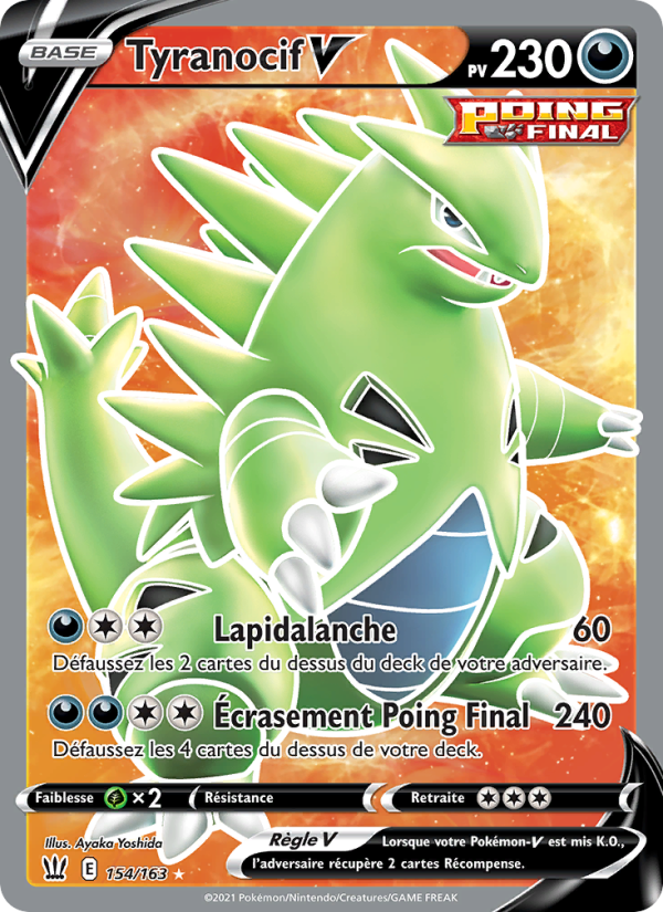 Tyranocif V 154 — Battle Styles (French Pokémon TCG card)