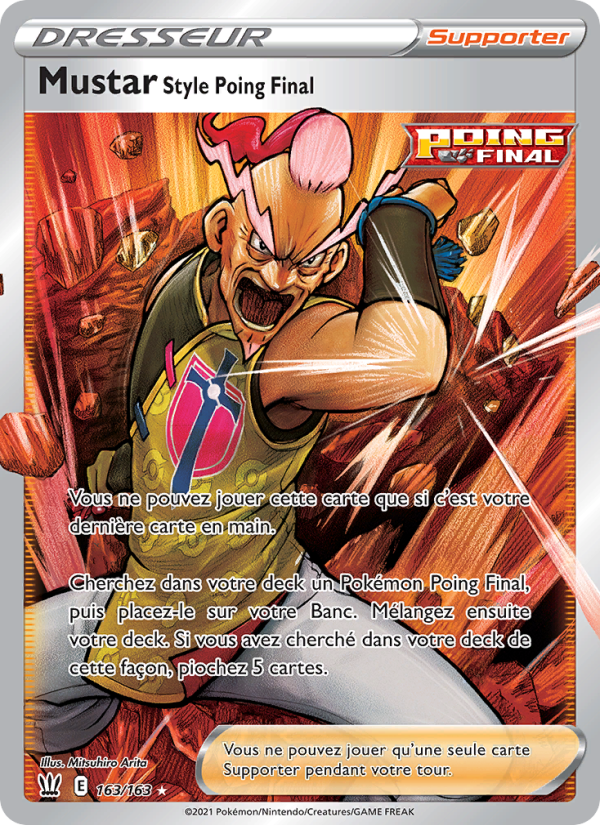 Mustar Style Poing Final 163 — Battle Styles (French Pokémon TCG card)