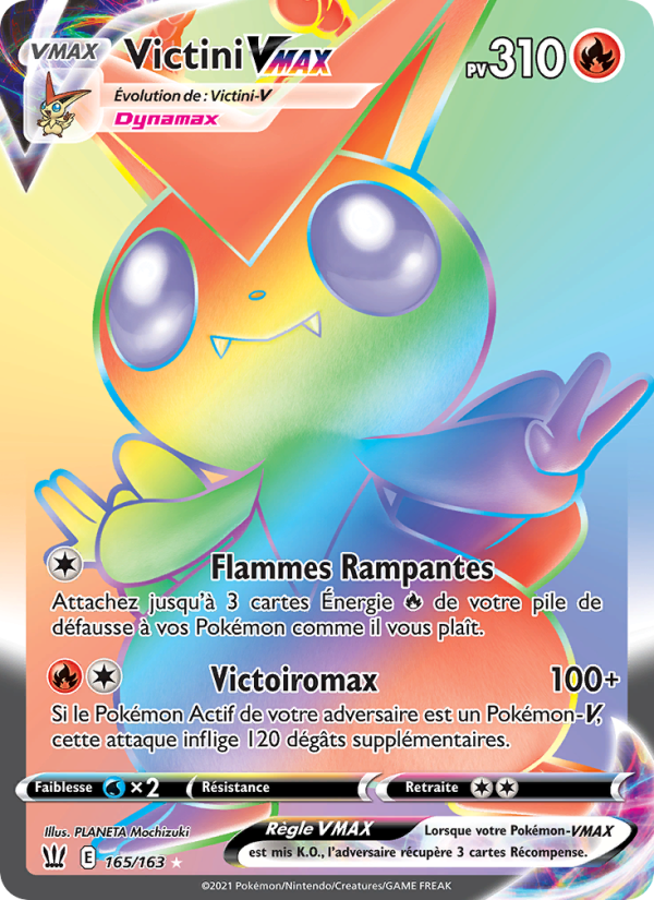 Victini VMAX 165 — Battle Styles (French Pokémon TCG card)
