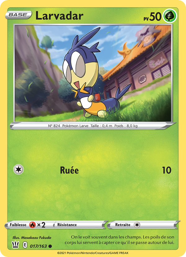 Larvadar 17 — Battle Styles (French Pokémon TCG card)