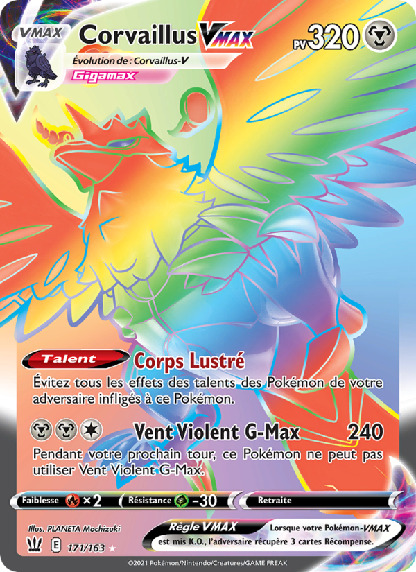 Corvaillus VMAX 171 — Battle Styles (French Pokémon TCG card)