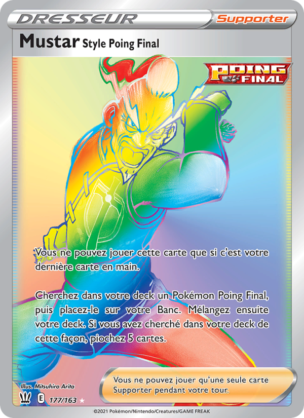 Mustar Style Poing Final 177 — Battle Styles (French Pokémon TCG card)