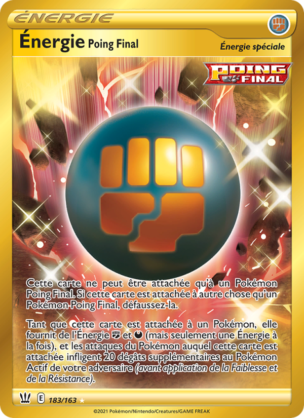 Énergie Poing Final 183 — Battle Styles (French Pokémon TCG card)