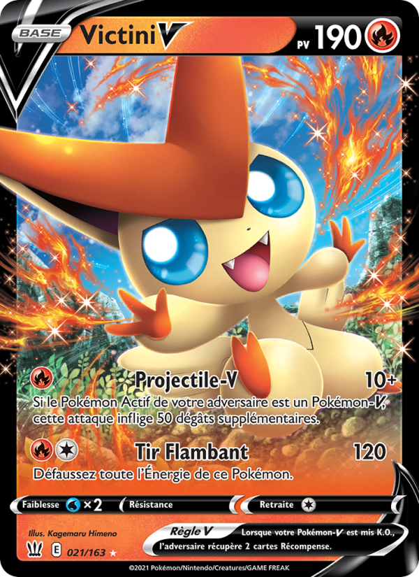 Victini V 21 — Battle Styles (French Pokémon TCG card)