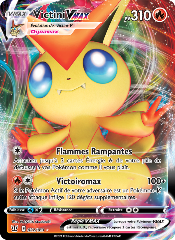 Victini VMAX 22 — Battle Styles (French Pokémon TCG card)