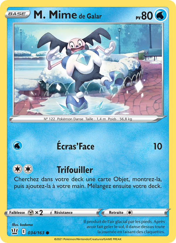 M. Mime de Galar 34 — Battle Styles (French Pokémon TCG card)