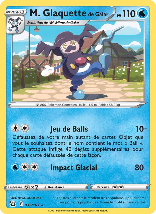 M. Glaquette de Galar 35 — Battle Styles (French Pokémon TCG card)