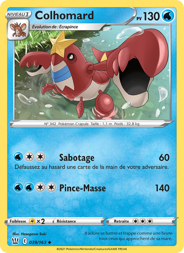 Colhomard 39 — Battle Styles (French Pokémon TCG card)
