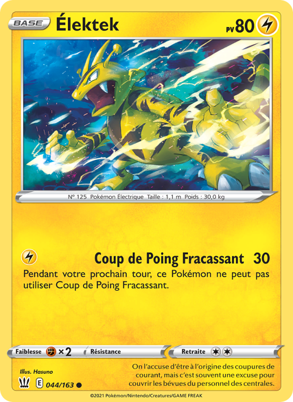 Élektek 44 — Battle Styles (French Pokémon TCG card)