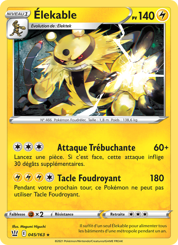 Élekable 45 — Battle Styles (French Pokémon TCG card)