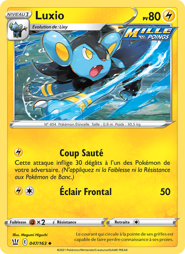 Luxio 47 — Battle Styles (French Pokémon TCG card)