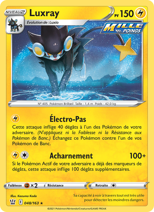 Luxray 48 — Battle Styles (French Pokémon TCG card)