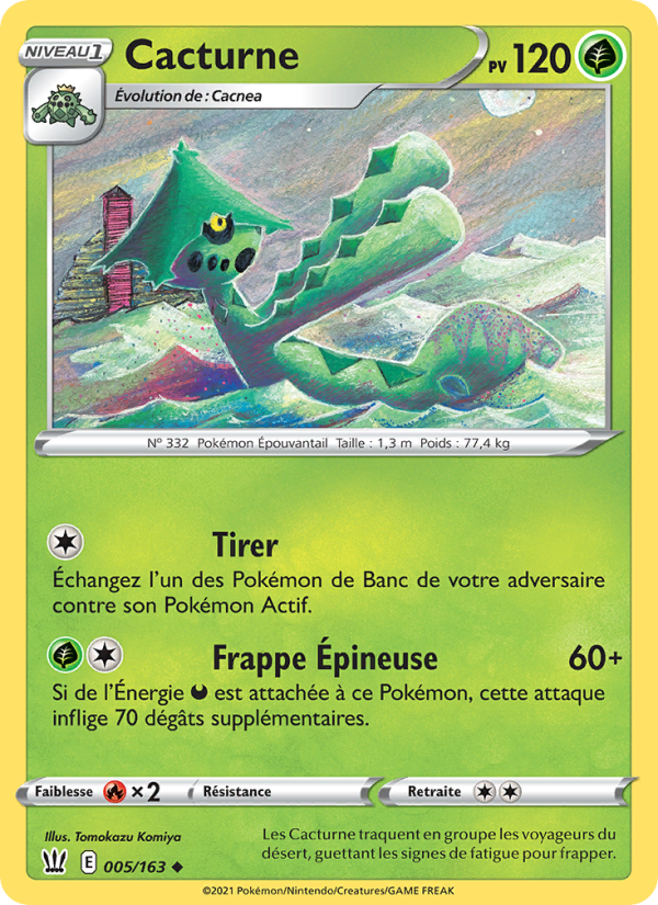 Cacturne 5 — Battle Styles (French Pokémon TCG card)