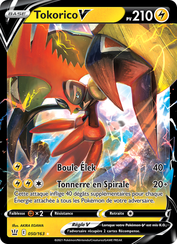Tokorico V 50 — Battle Styles (French Pokémon TCG card)